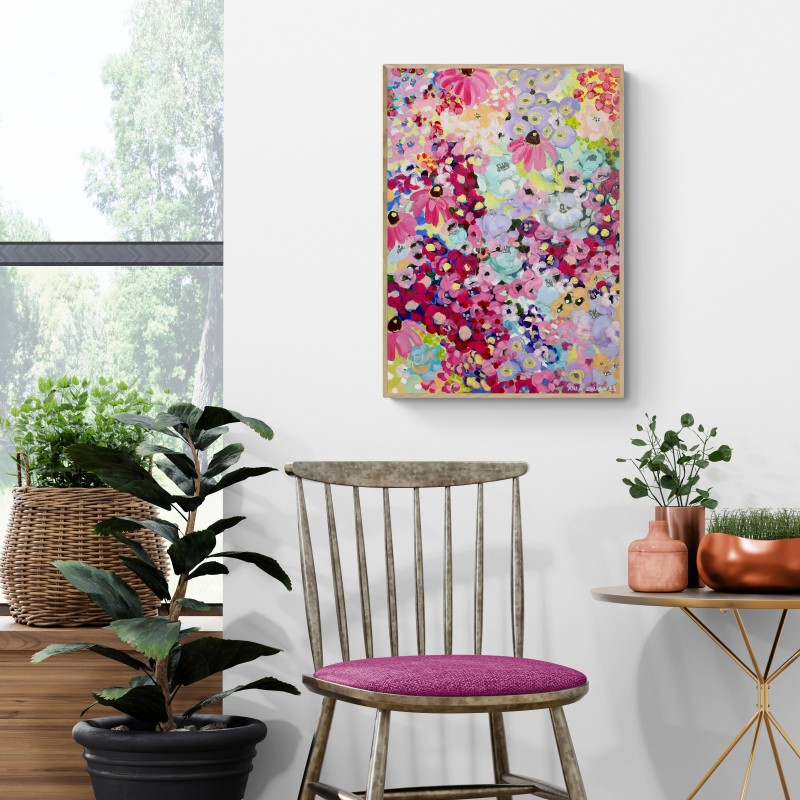 Pink fields of joy 20x27,5 inch