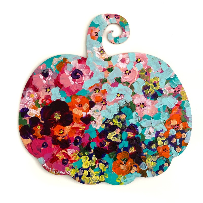 Mint green & Pink Pumpkin 15,75x15,75 inch / 40x40 cm